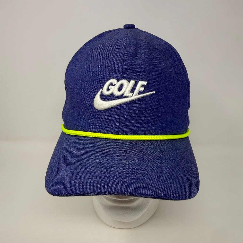 Nike Golf Classic99 Dri-FIT Blue Lime Green Rope Hat Mens CN9487-455 Adjustable